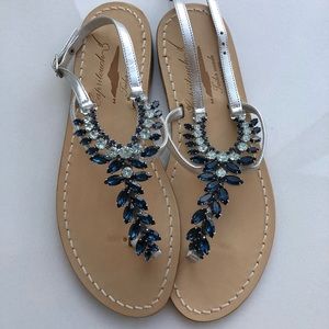 Swarovski Crystal Italian Sandals from Capri